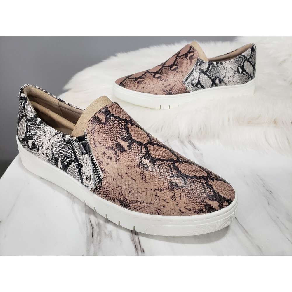 NEW NO BOX SIZE 10 Naturalizer Hawthorn Alabaster Snake Print Sneaker Shoes